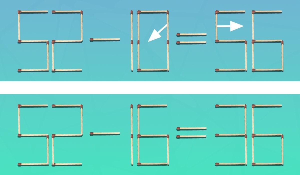 Un rompicapo molto difficile: basta spostare 2 fiammiferi per rendere corretta l'uglianza